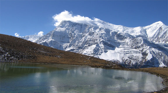 Annapurna Trekking Gangapurna Lake on the way to Annapurna Circuit Trek