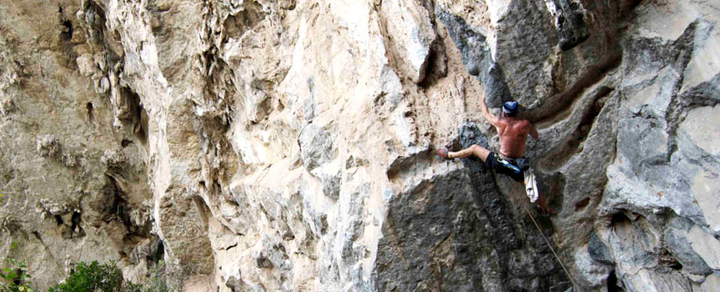 Rock climbing attractive game for tourists Rock