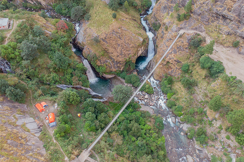 Hanging bridge in Manaslu Circuit Trek; Remote and Hidden Treks in the Himalayas