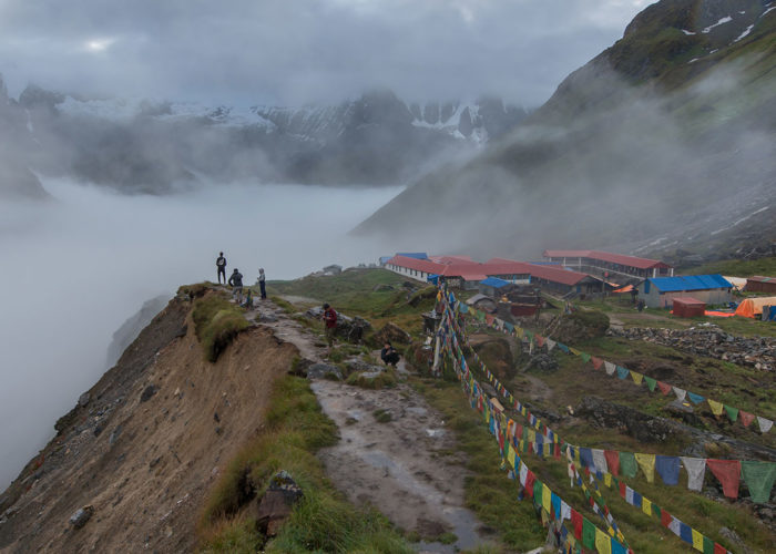 tenting during trekking in nepal
