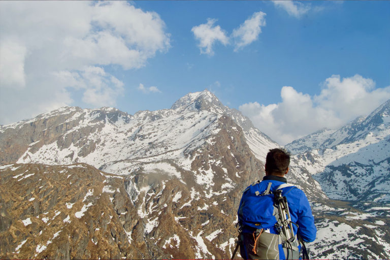 view of himalayas during Gosaikunda Trek