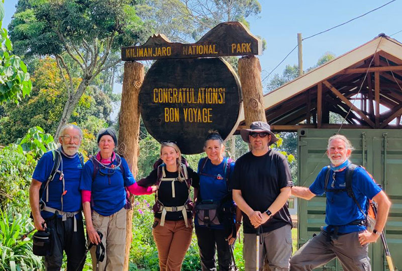 Himalayan Glacier Group taking picture at Kilimanajaro National Park