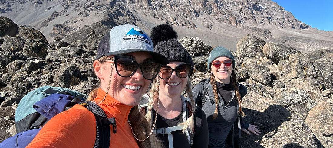 Taking selfie during kilimanajaro-climb