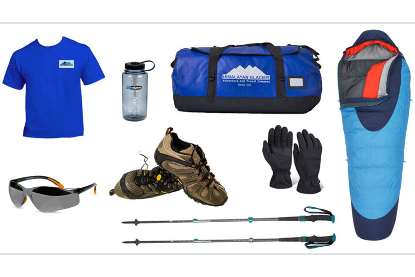 Suitable trekking equipment for high altitude trekking