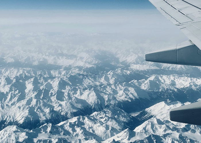 View of Himalayas from Flight