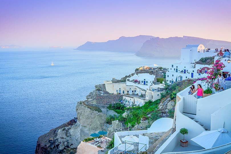 Beautiful city of Santorini, Greece is accepting vaccinated travelers