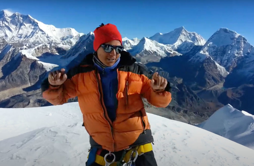 Dancing Moment capture during Mera Peak Climbing