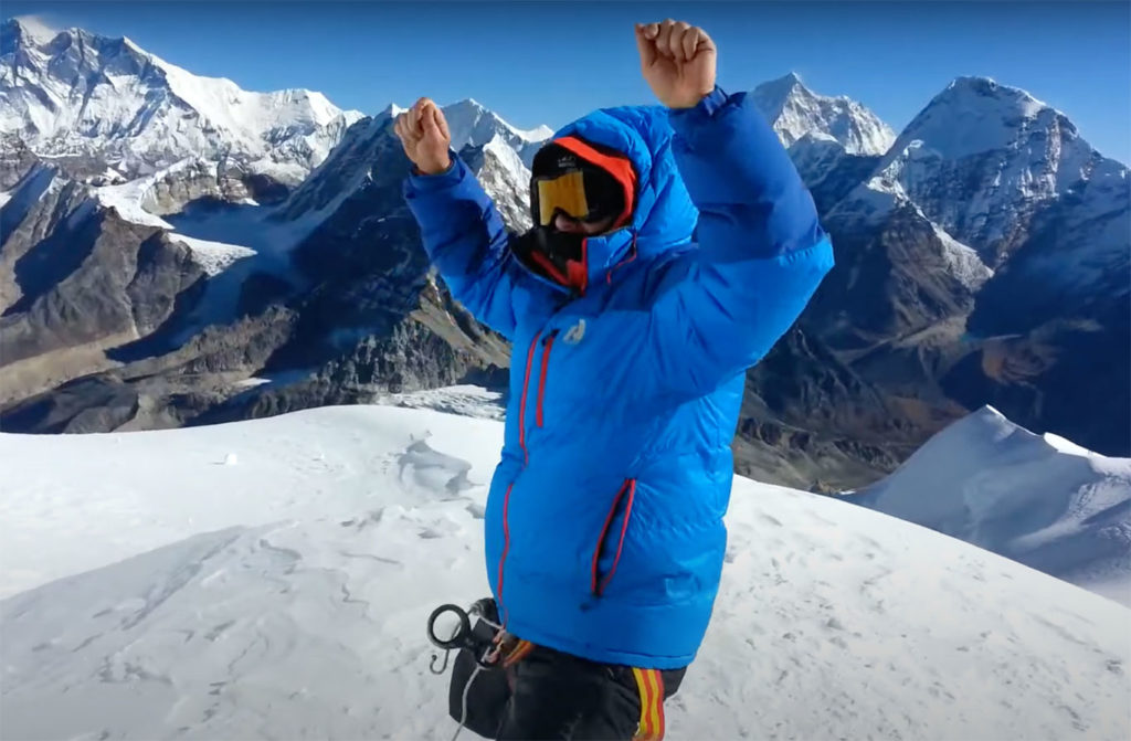 Dancing at top of mera peak
