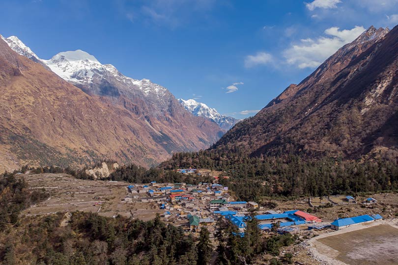 Remote village in Manaslu Region