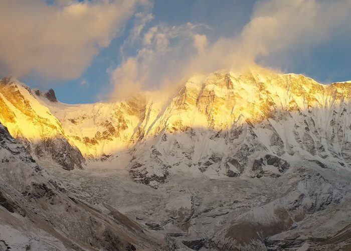 sunrise at annapurna base camp trek