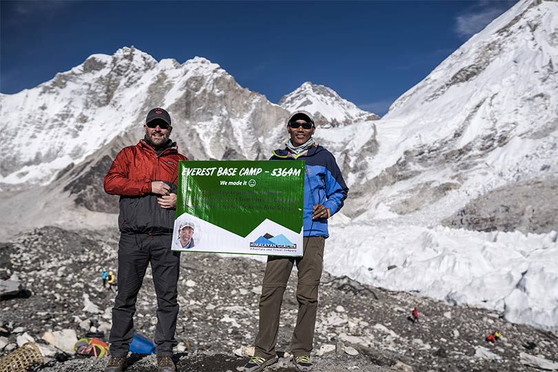 Trekking to the Everest Base Camp with Guinness book record holder Kami Rita Sherpa and Himalayan Glacier