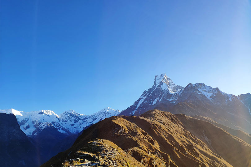View of Machpuchre (Fishtail Mountain) from Mardi Himal