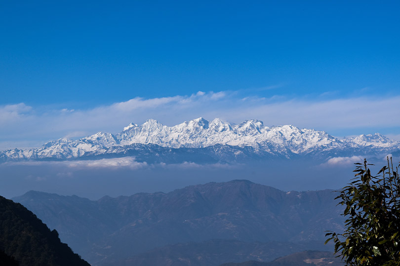 Glimpse of Ganesh Himal seen from Ruby Valley