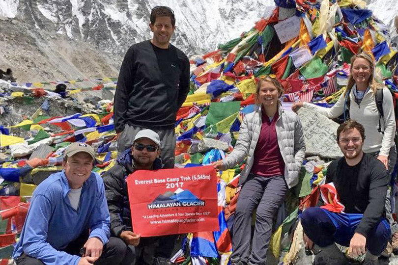 Youth enjoying the trek to Everest Base Camp after receiving it as a graduation gift
