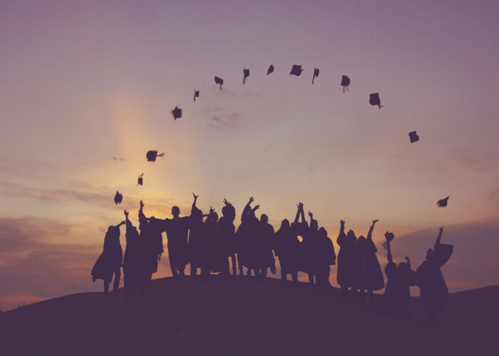 Recent graduates in nature