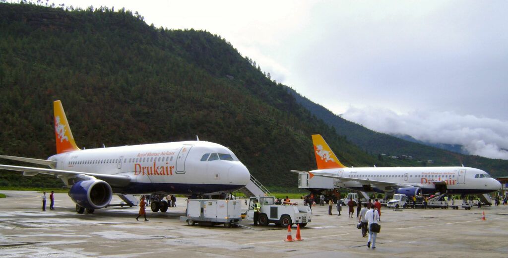 Paro Airport in bhutan after Bhutan Government lifts mandatory quarantine