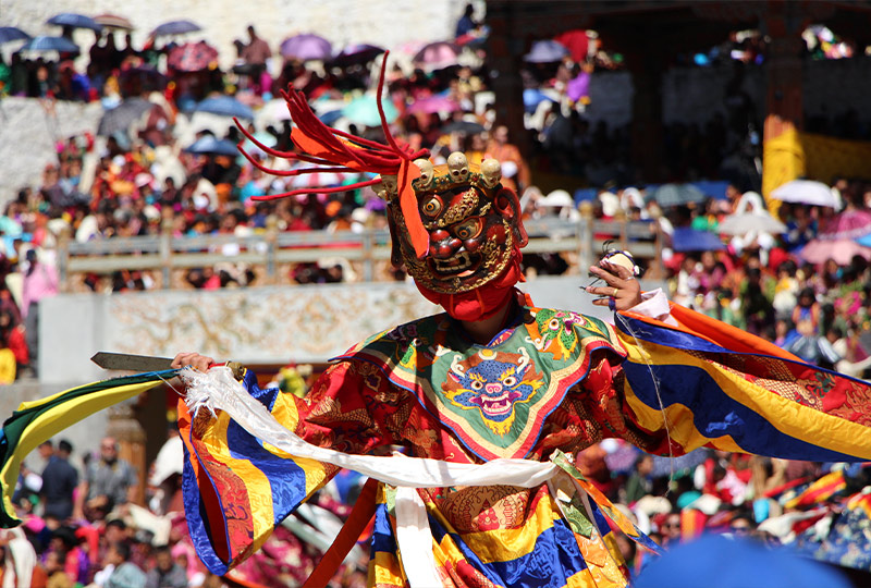 Thimphu Tshechu Festival of Bhutan during best time to visit