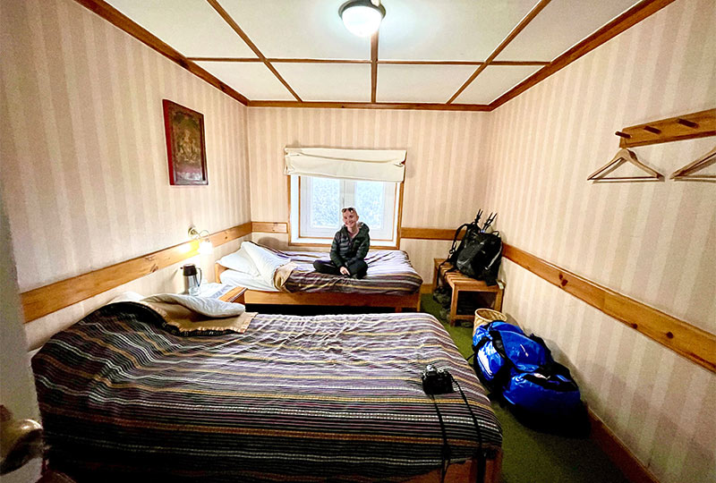 Bedroom of tea house in Dingboche