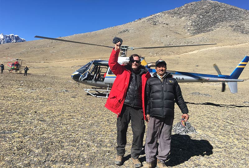 Reached Everest Base Camp with Heli