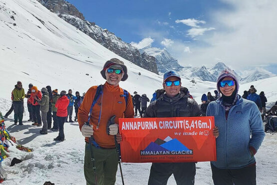 Best time to hike Annapurna Circuit Client-after-successfullly-completing-Annapurna-Circuit-Trek