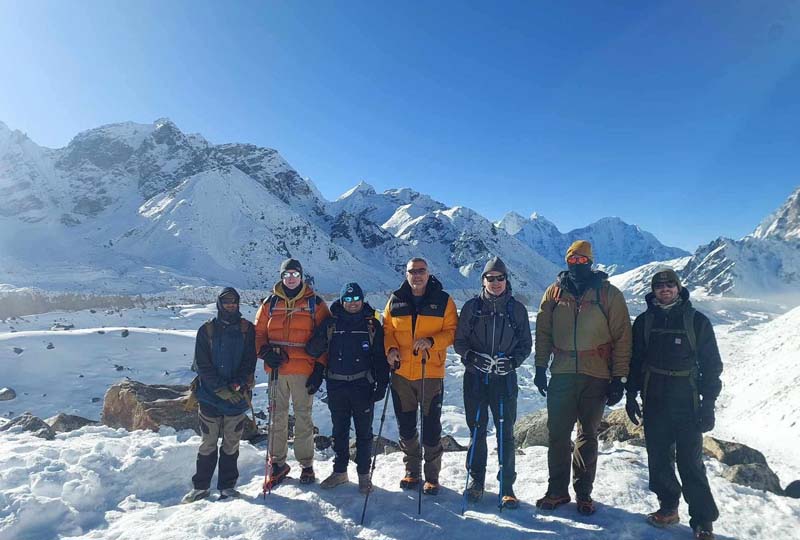 Taking Group picture during everest trek