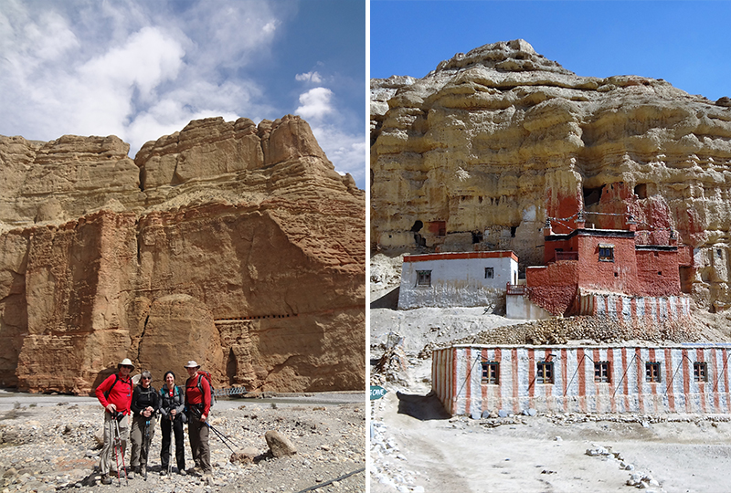 Himalayan Glacier Clients taking pic during upper mustang trek