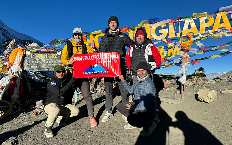 Himalayan Glacier Team taking photos at Thorang-la-pass