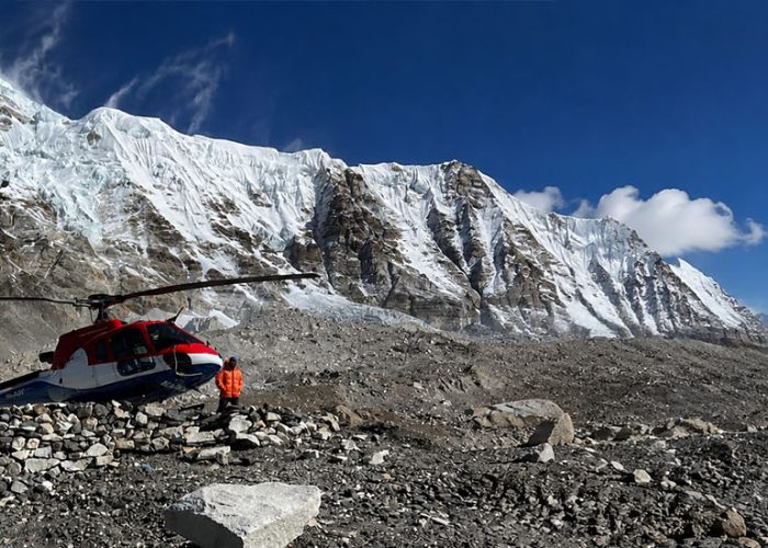 Helicopter Standby to return back from Everest Base Camp Trek