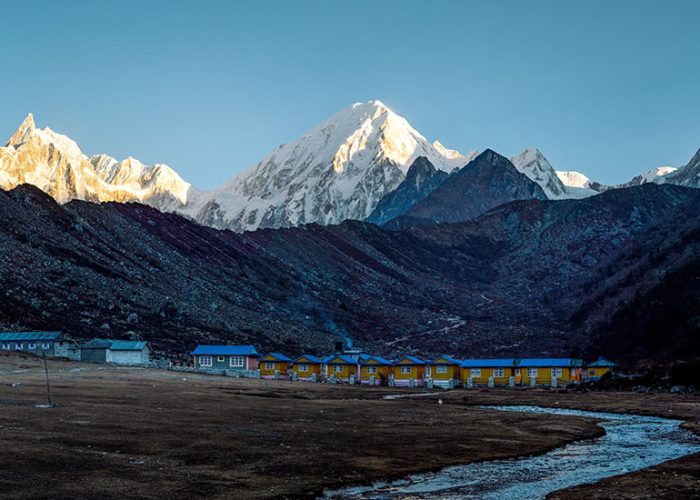 Sunrise view of Himalayas during Manaslu Circuit Trek